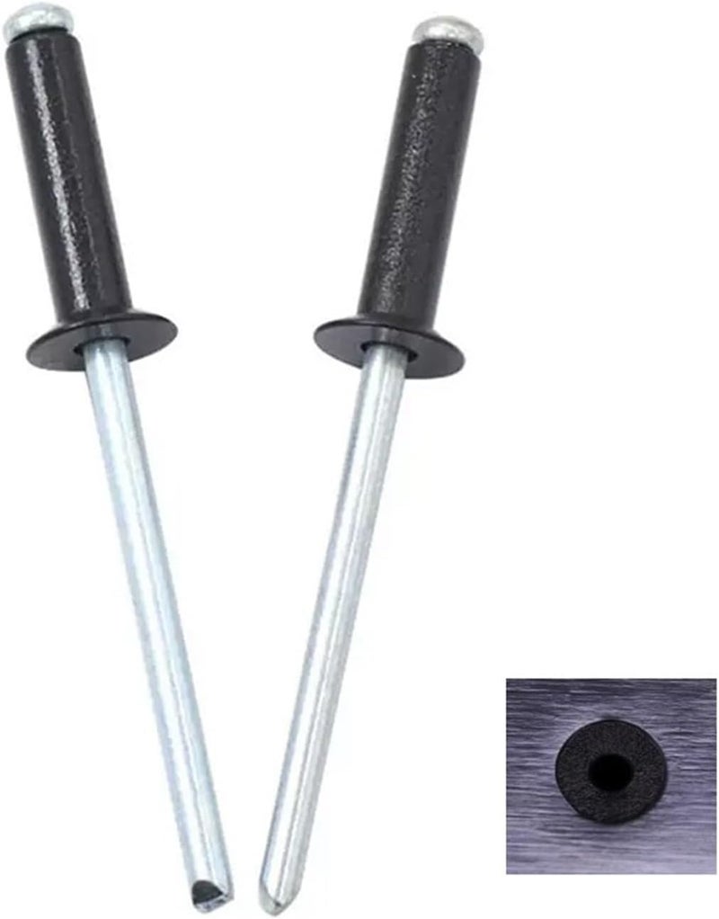 Blind Rivets 30/50pcs aluminium countersunk head black blind rivets standard type 2.4mm 3.0mm .2mm 4(50Pcs,3.2x12 mm) - Image 1