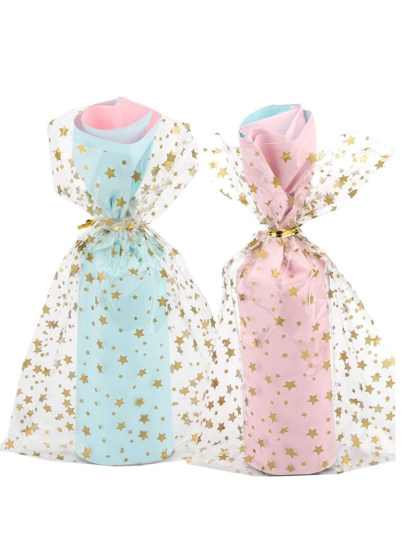 Oasisgalore 100 Pcs Party Favor Bags Treat Bags Candy Cookie Bags with Twist Ties for Bakery,Birthday，Party  - Image 5