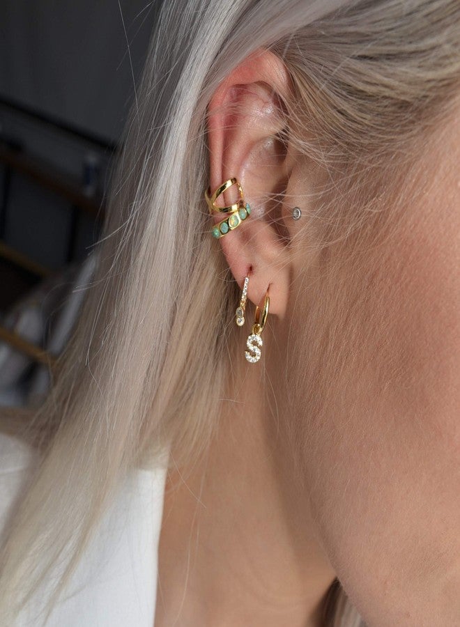 Nossa 18K Gold Plated Non Pierced Opal Band Ear Cuff Gold Ear Cuffs No Piercing - Image 3