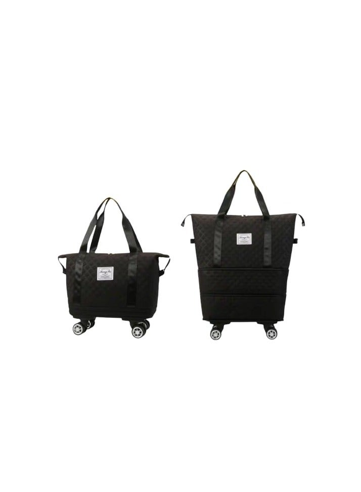 Women's bag for outdoor, travel, gym, and multi-purpose use, waterproof, refoldable, with removable and removable wheels
