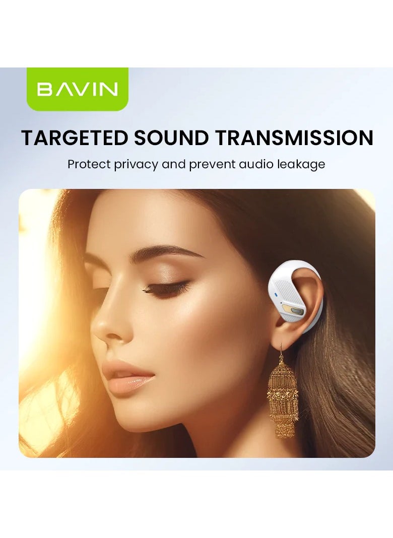 Bavin - Bavin-69 TWS Bluetooth 5.3 On -Ear Dynamic Open Wireless Earphone Violet - Image 1