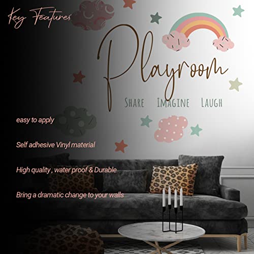 Walllane - Vinyl Wall Stickers/Multi Color Nursery Theme Self Adhesive Decals for Home Bedroom Livingroom Kidsroom Playroom Wall - HD Printed Wall Sticker - Image 3