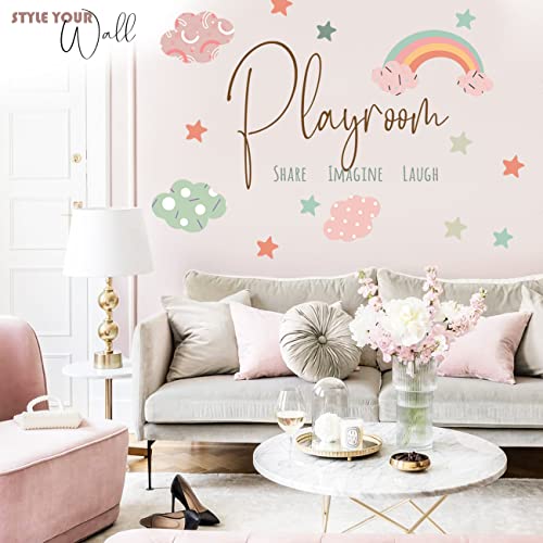 Walllane - Vinyl Wall Stickers/Multi Color Nursery Theme Self Adhesive Decals for Home Bedroom Livingroom Kidsroom Playroom Wall - HD Printed Wall Sticker - Image 2