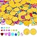 Fullive 200 PCS Pirate Decorations Set 138 in Pirate Gold Coins 079 in Plastic Gems Fake Coins Plastic Coins Leprechaun Gold Coins Pirate Theme Party Supplies Pirate Treasure Game Hunt Party Favors - Image 2