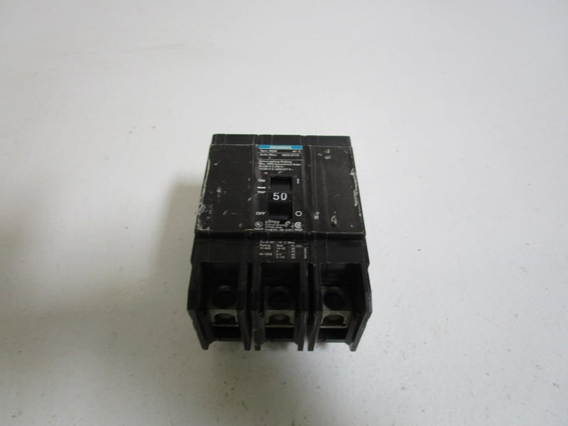 SIEMENS BQD350 50Amp Three Pole 480Y277V AC 14KAIC Bolt in Breaker COLOR - Image 1