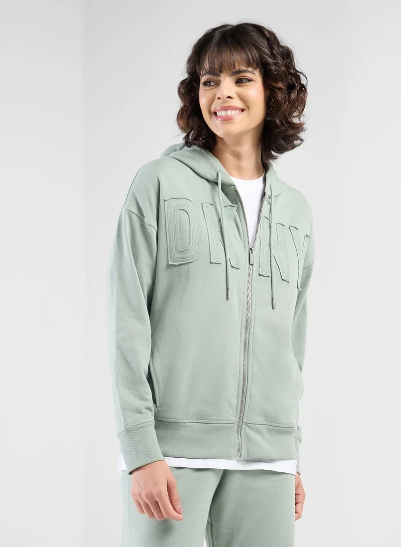 دكني Zip Detail Hoodie