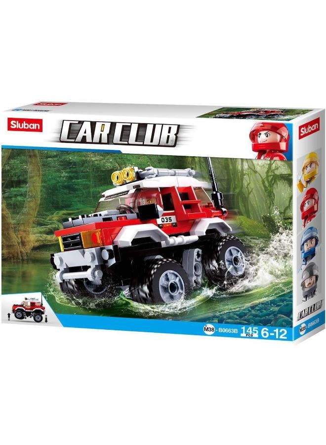 Sluban SL95525 Off Road Vehicle - Yellow (146 Pieces) [M38-B0663A] Playset Clamp Building Blocks Racing Car with Toy Figure Car Club - Image 5
