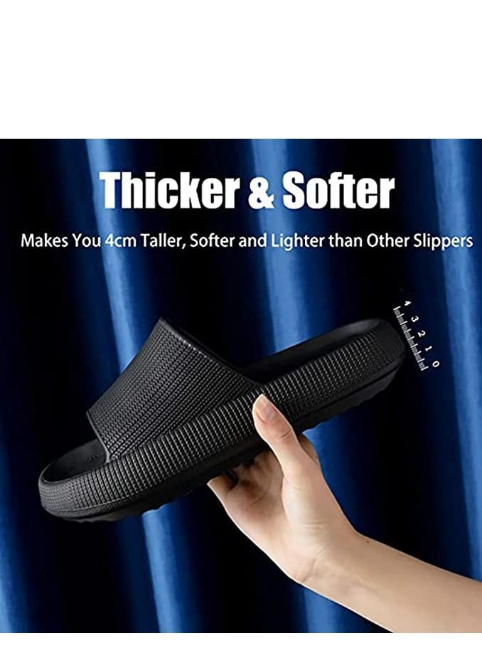 Y&D Pillow Slides Slippers, Massage Shower Bathroom Slipper, Non Slip Quick Drying Open Toe Super Soft Thick Sole Sandals  - Image 3
