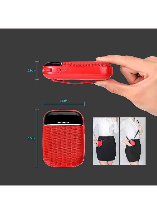 Generic Portable Voice Amplifier for Teachers with Wired Microphone Headset Waistband Rechargeable Personal BT Speaker Support Music FM TF Card for Classroom Meeting Training Tour Guides Promotions Singing - Image 4
