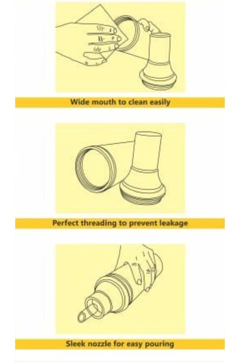 Sepla Stainless Steel Oil Pourer 800ml with Handle 4 Piece Double Wall Apple Cup Set - Image 3