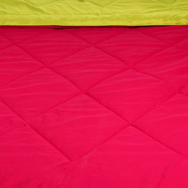 SVT SVT Microfiber 200TC Comforter Single Bed_Green Pink  - Image 3