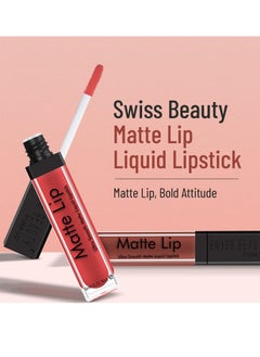 Swiss Beauty Swiss Beauty Ultra Smooth Matte Liquid Lipstick Spicy Nude 6ml  - Image 2