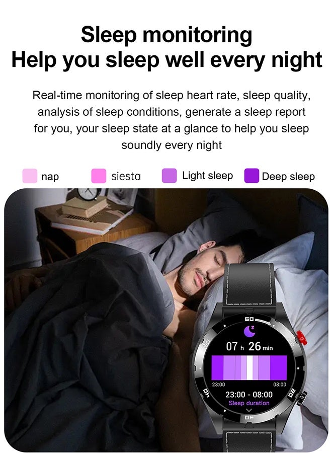 RollsTimi  Smart Watches for Men, 1.43″ Smartwatch with 350 mAh Battery Sleep Monitor, Answer/Make Calls Fitness Watch for Android iOS - Image 4