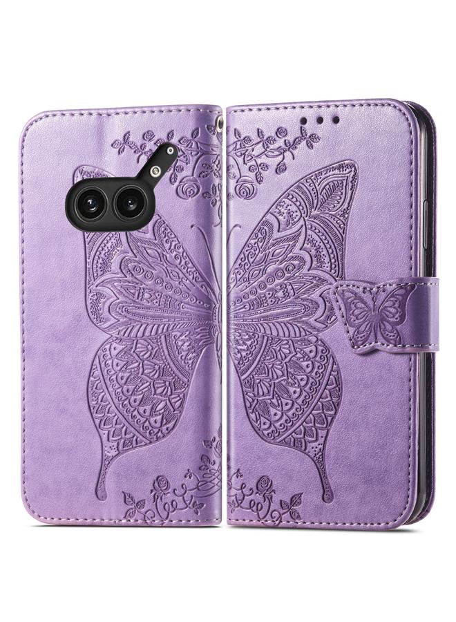 S-TOP Case For Nothing Phone 2a Plus Butterfly Love Flower Embossed Leather Phone Case - Image 2