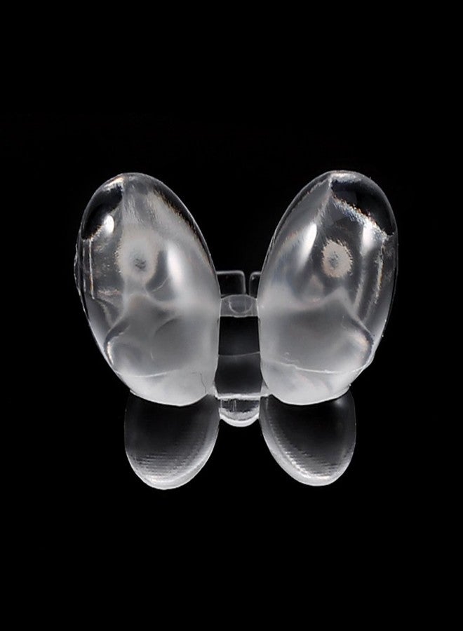 yuyte Nail Chart Polish Color Display Ring, Flower Butterfly Manicure Tip For Nail Art Color Display Tool[Clear Butterfly] - Image 1