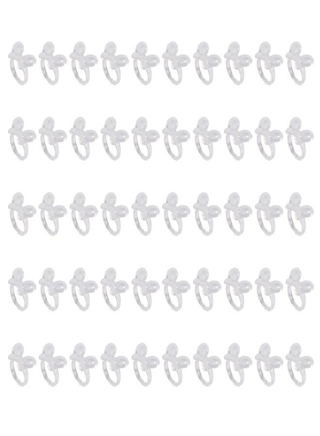 yuyte Nail Chart Polish Color Display Ring, Flower Butterfly Manicure Tip For Nail Art Color Display Tool[Clear Butterfly] - Image 2