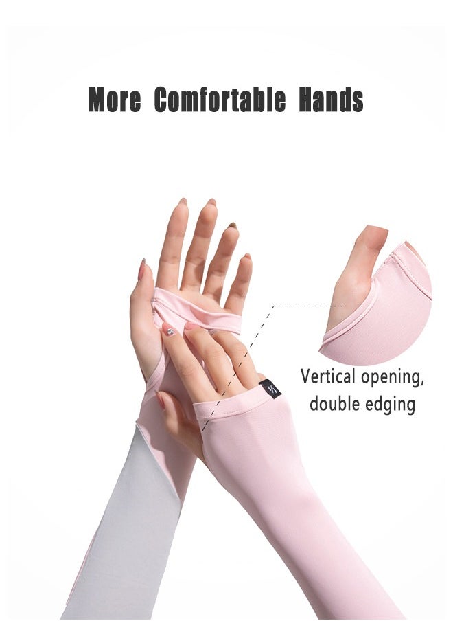 Generic 1 Pairs UV Sun Protection Compression Arm Sleeves,Cooling for Women Summer Sunblock,for Driving, Golfing, Fishing, Cycling, Hiking, Doing Sports  - Image 1