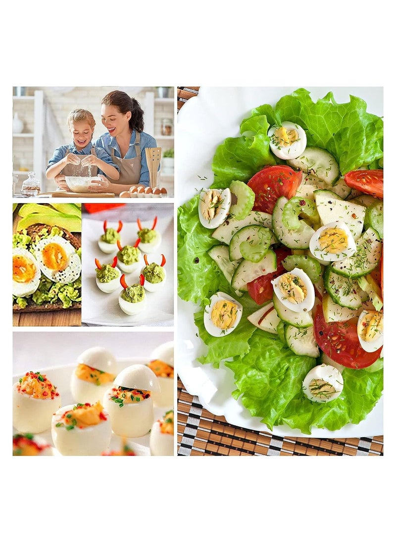 Shellless Egg Boiler - 6 Egg Boiler Molds with Removable Cover, Non-stick Boiled Egg Molds, Easy to Use and Clean