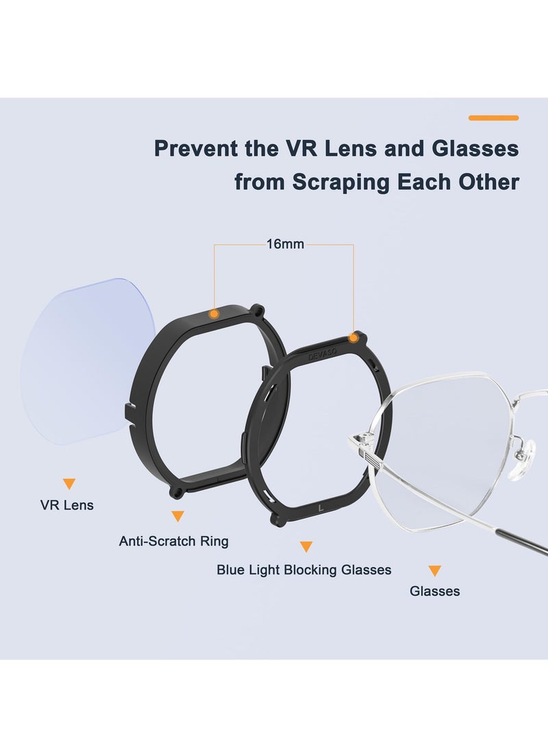 SYOSI PSVR2 Lens Protector Cover Kit, Anti-Scratch Accessories for Playstation VR2, Includes Blue Light Blocking Glasses, Easy Installation - Image 4