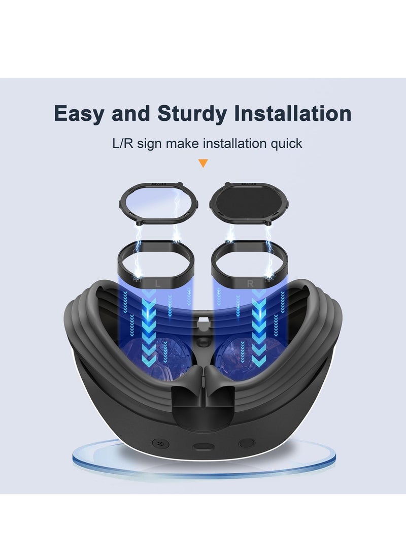 SYOSI PSVR2 Lens Protector Cover Kit, Anti-Scratch Accessories for Playstation VR2, Includes Blue Light Blocking Glasses, Easy Installation - Image 2