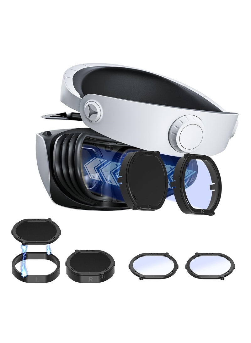 SYOSI PSVR2 Lens Protector Cover Kit, Anti-Scratch Accessories for Playstation VR2, Includes Blue Light Blocking Glasses, Easy Installation - Image 1