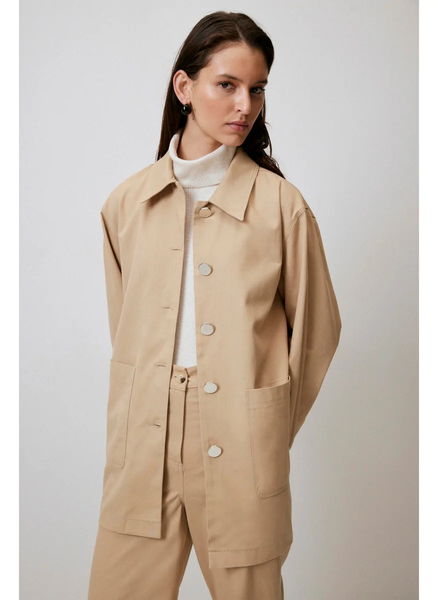 Touche Wide Pocket Gabardine Jacket