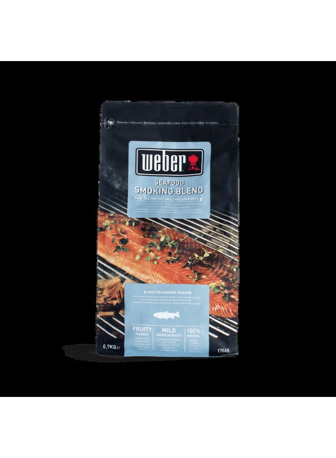 Weber Seafood Wood Chip Blend for Barbeque and smoke grills- 0.7Kg|  For Barbeque and Outdoor grilling | Adds Delicous Smoky Flavour |Premium Charcoal for barbeque & grilling - Image 2