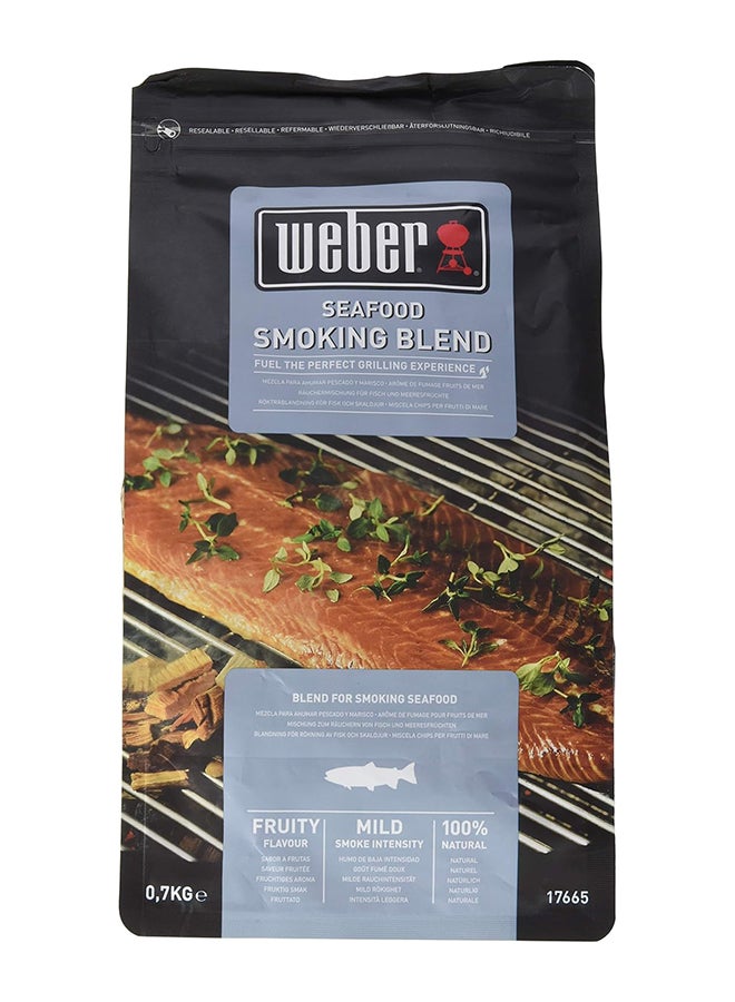 Weber Seafood Wood Chip Blend for Barbeque and smoke grills- 0.7Kg|  For Barbeque and Outdoor grilling | Adds Delicous Smoky Flavour |Premium Charcoal for barbeque & grilling - Image 1