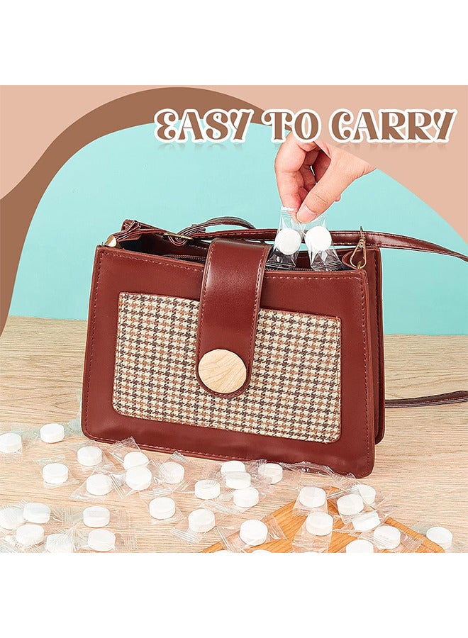 Depend 100PCS Mini Compressed Towel, Disposable Face Compressed Towels, Compressed Towels For Camping, Soft Hand Wipe, Portable Compressed Cotton Coin Tissue Towel For Travel/Home/Outdoor Activities - Image 5