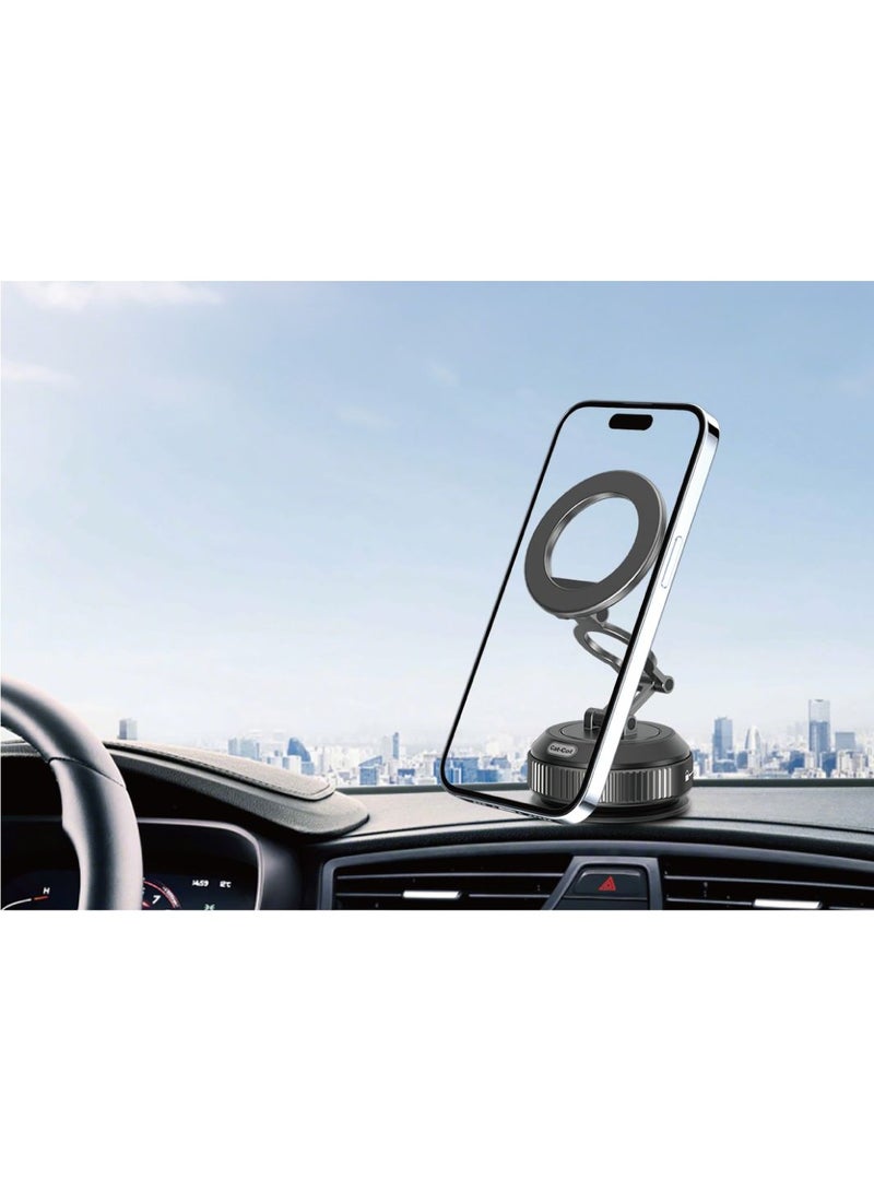 Cat - Cot Magnetic Car Phone Holder – 360° Rotating Vacuum Suction Mount for Dashboard & Windshield – Universal Hands-Free Bracket with Strong Magnetic Grip - Image 3