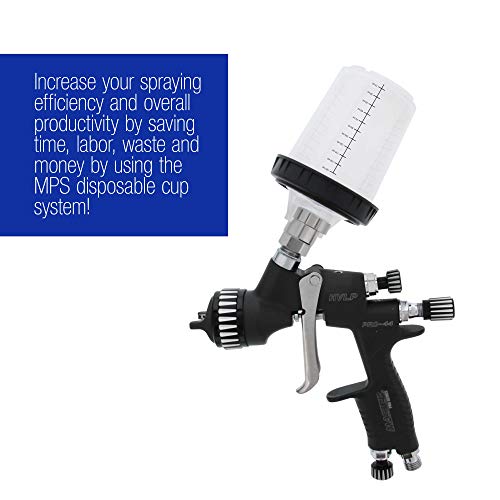 Master Airbrush Master Paint System MPS Disposable Paint Spray Gun Cup Liners and Lid System, 50 Pack Mini Size 6 Ounce (180ml) Kit 50 Cup Liners, 50 Lids with Strainer, 1 Hard Cup with Retainer Ring and 20 Plugs - Image 5