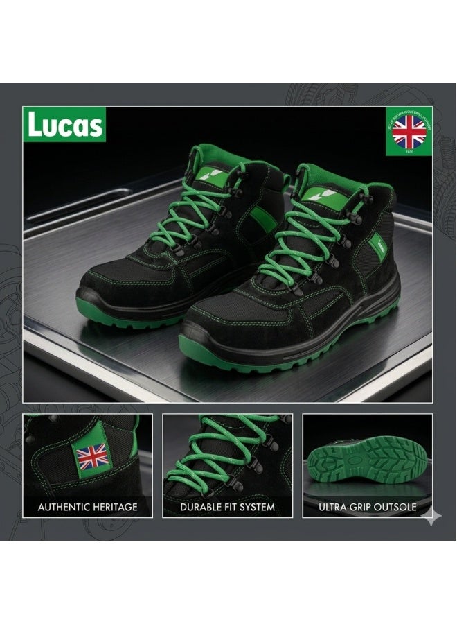 Lucas Nevis High Ankle Steel Toe Safety Shoes, Heavy Duty Industrial Work Shoes for Construction, Warehouse and Outdoor Job Sites with Slip Resistant Protective Sole for Men and Women - Image 3