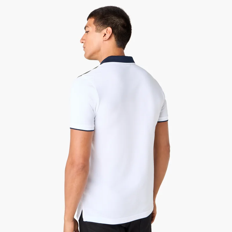 Splash FAV Embroidered Colourblock Polo T-shirt