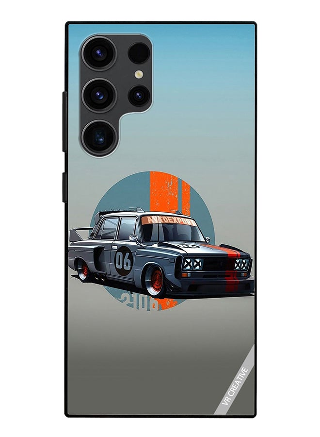 VR CREATIVE Protective Case Cover For Samsung Galaxy S24 Ultra Racing Car Design Multicolour - Image 1