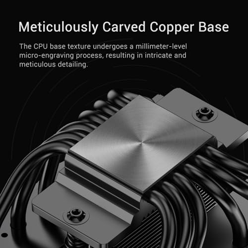 PCCOOLER RZ620 CPU Cooler TDP CPU Air Cooler Dual Tower CPU Fan 6 HeatPipe CPU Cooling System with Three Modes PWM Silent Fans, Easy Install Air Cooler for Intel LGA 115X/1200/1700,AMD AM4/AM5,BK - Image 4