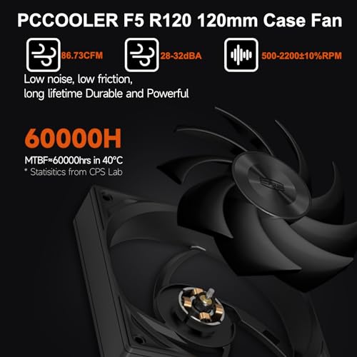PCCOOLER RZ620 CPU Cooler TDP CPU Air Cooler Dual Tower CPU Fan 6 HeatPipe CPU Cooling System with Three Modes PWM Silent Fans, Easy Install Air Cooler for Intel LGA 115X/1200/1700,AMD AM4/AM5,BK - Image 3