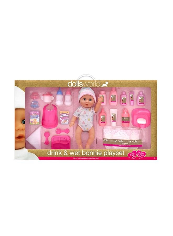 dolls world مجموعة لعب الشراب والرطب بوني 38 سم  - Image 1