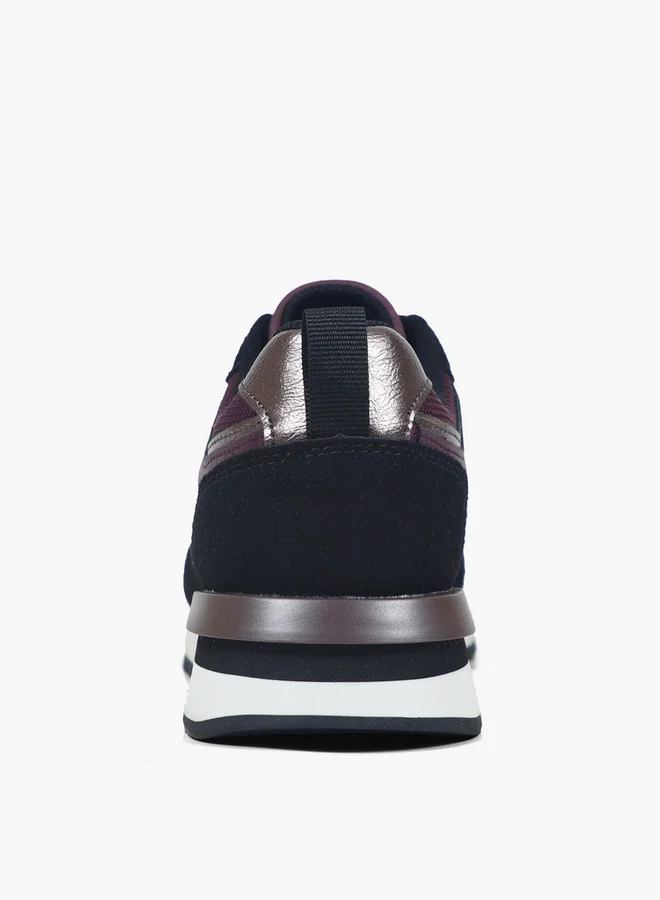 جاب Women's IDAHO BLK Lace-Up Sneakers - GPW5213103817