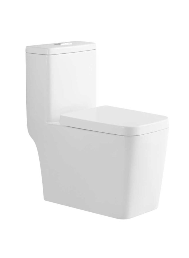 DANUBE HOME Danube Home Milano Wc | Floor Mounted |Hydraulic Seat Cover | Wc Toilet Model No.188 S-Trap 250Mm White With Pp Seat Cover  - Image 1