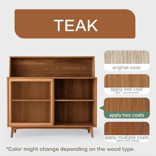 MOLLOR Wood Stain 16 Oz Water Based Wood Stain and Sealer in One No Priming No Top Coat Required Fast DryingLow OdorNonToxic Perfect for Indoor and Outdoor Furniture Teak with Tools - Image 3
