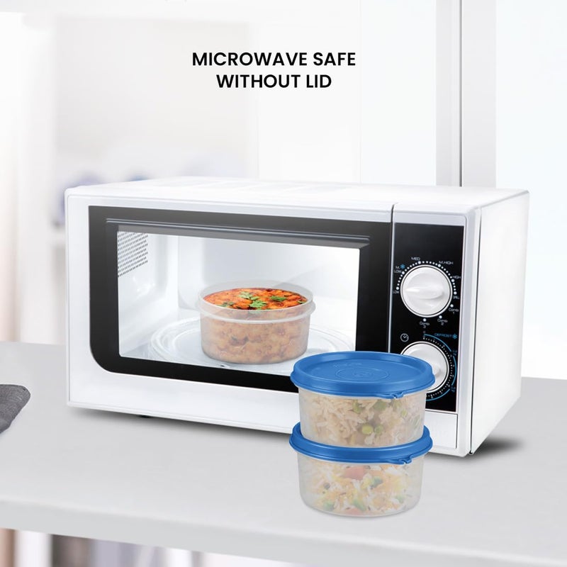 Milton MILTON Softline Foodie Tiffin Insulated Lunch Box Set of 3 280 ml Each Blue Leak Proof Microwave Safe Odour Proof Light Weight Easy to Carry Food Grade - Image 5