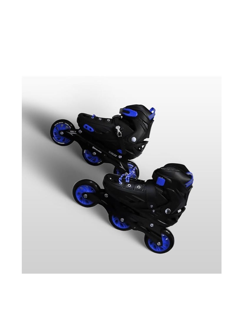 EL1033 Inline Adjustable Skates Medium Size 34 EUR (UK 1.5) - 38 EUR (UK 5) for 6 to 12 Years | Aluminium Chassis and 100 mm PU Three Wheels | With ABEC 9 Bearings | Indoor and Outdoor - pzsku/Z4F3EA3A1ABCAD20717FDZ/45/_/1709618037/c341cfd6-3c06-4543-aff0-fe549aaf3a46