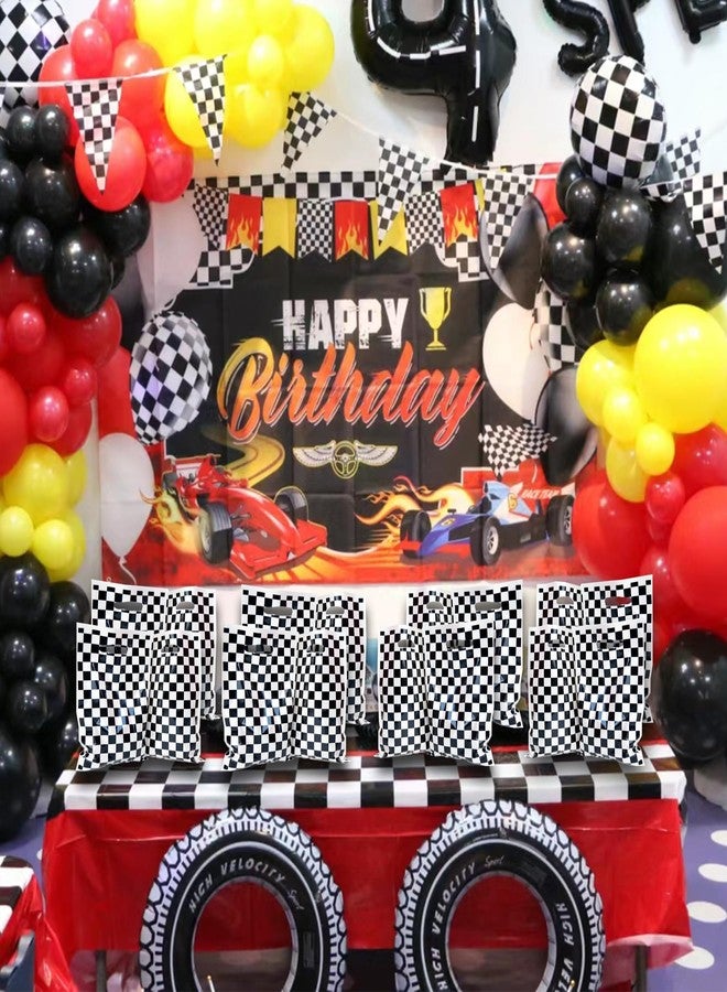 HEPAPATE 40Pcs Race Car Theme Checkered Treat Candy Bags, Race Car Party Favors, Black and White Checkered Gift Bags for Birthday Party Decor Supplies (Small) - Image 5
