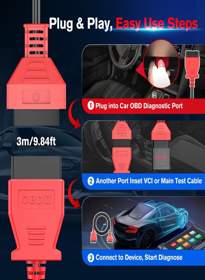 Autel OBD2 Extension Cable, 16 Pin OBDII Male to Female Diagnostic Extension Cable, OBD2 Cord Adapter for OBD2 Scan Tool Compatible for All OBD2 Vehicles - Image 5