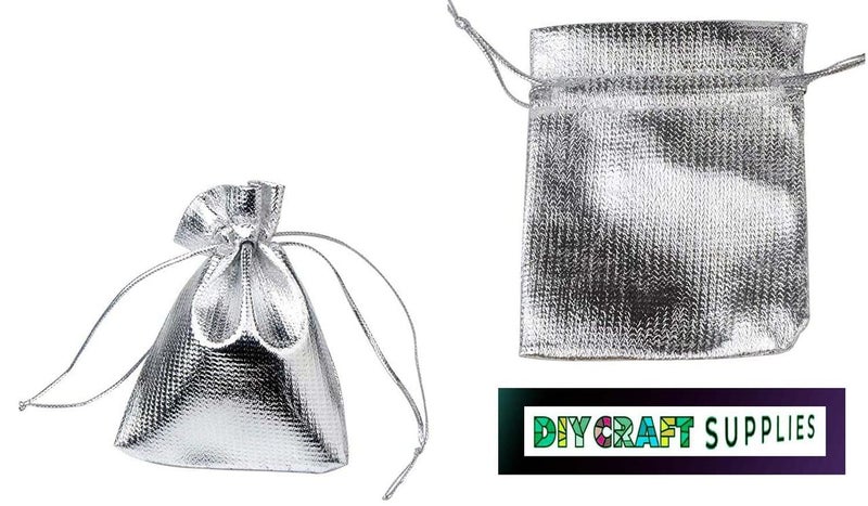 DIY Crafts Size: 9x12cm, Color: Silver, 24 Pcs 7x9cm 9x12cm 10x15cm Adjustable Jewelry Packing Silver/Gold Colors Drawstring Velvet Ba(Size: 9x12cm, Color: Silver) - Image 4