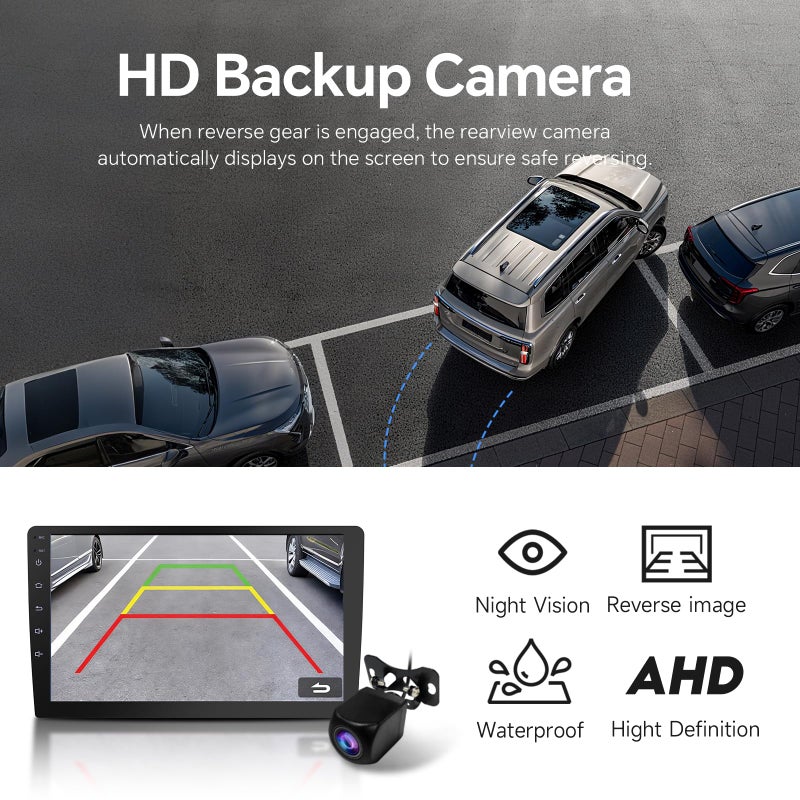 Haudio 10.1" Wireless Double Din Car Stereo with Bluetooth, Wireless CarPlay and Android Auto, Backup Camera, GPS Navigation, Free APK Download and Deletion, FM, Voice Control, Mirror Link - Image 5