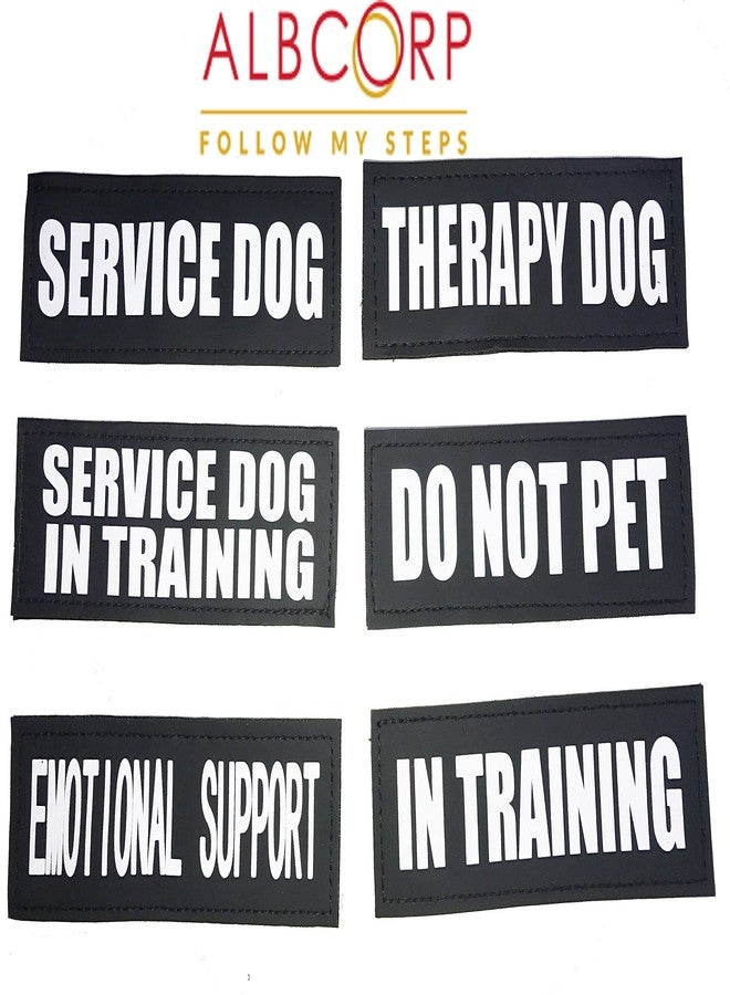 Albcorp Reflective Service Dog In Training Patches with Hook Backing for Service Animal Vests /Harnesses Large (6 X 2) Inch - Image 5