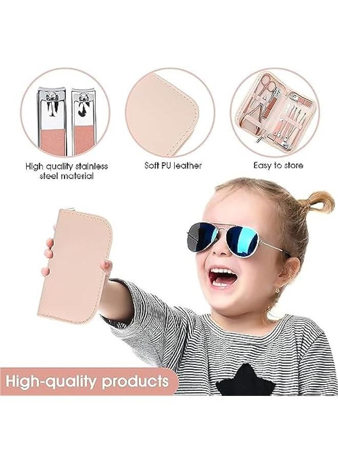 MOXO 12 in 1 Rose Gold Mani SetNail Clippers KitsBeauty Tool Portable SetPink Leather Bag Stainless Steel SetSuitable for Home Workplace Outdoor Travel  Giving Beauty Salon  - Image 5