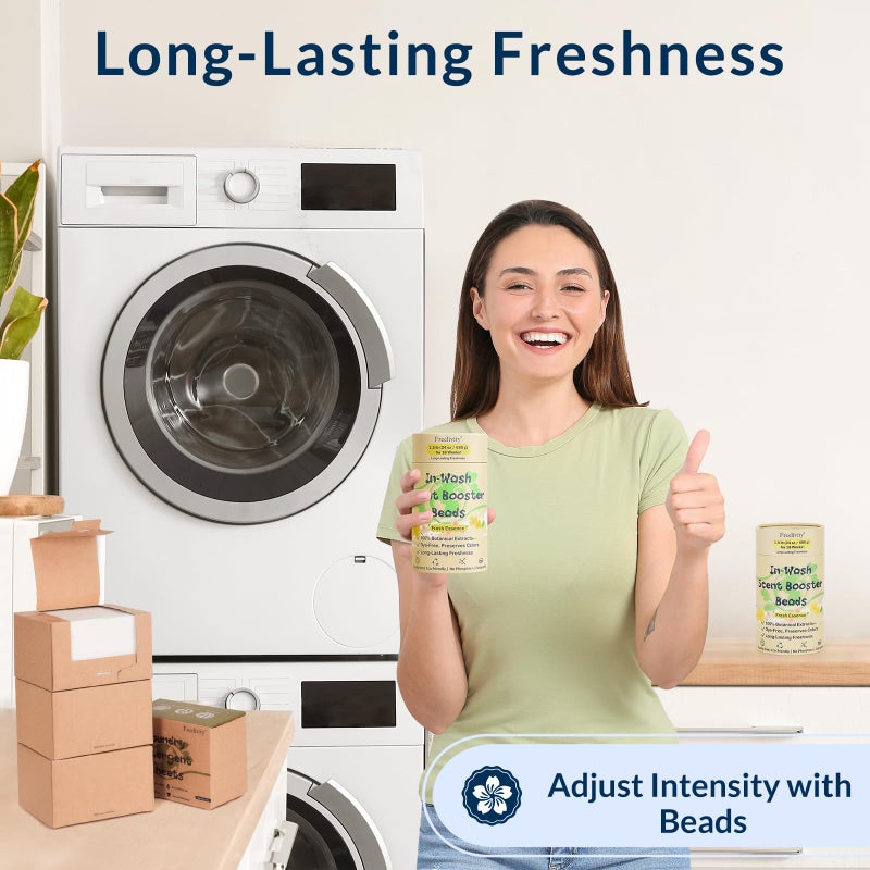 Freelivity Inâ€‘Wash Scent Booster Beads â€“ Fresh Essence Scent, Laundry Beads fabric softener, 24 oz â€“ Lasts Up to 70 Washing Cycles â€“ Ecoâ€‘Friendly & Safe for Babies and Kids - Image 5