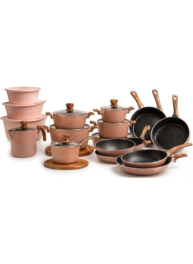 17-piece multi-size cookware set with pans, crepe pan, and trays – a complete kitchen kit - Image 1
